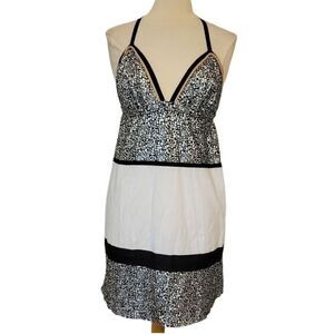 Dallin chase Metallic Crochet dress  silver And Black Sz 6
